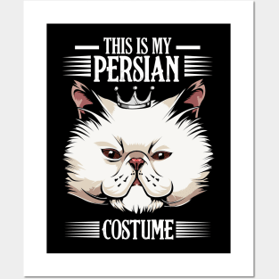 Persian Cat - This Is My Persian Costume - Funny Cat Lover Posters and Art